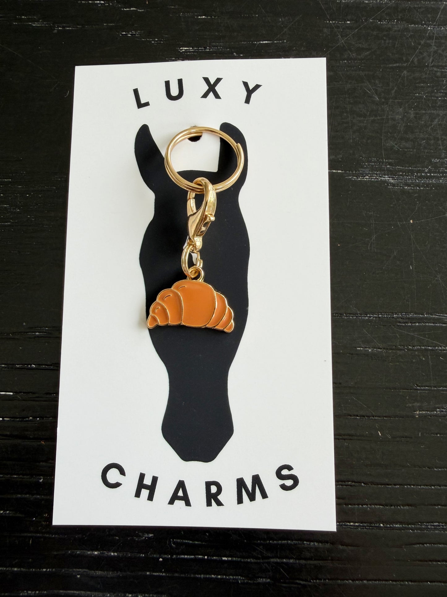 Golden Croissant Charm
