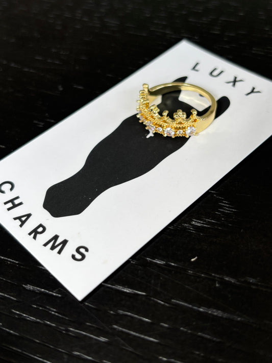 Short Gold Bling Half Forelock Crown