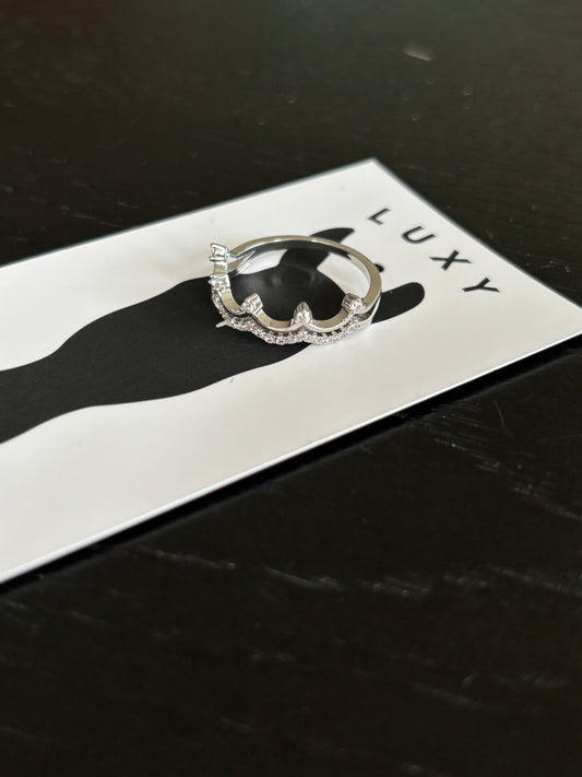 Minimalist Bling Forelock Half Crown in silver