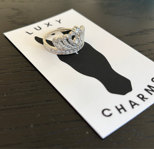 Silver Bling Tiara Forelock Crown