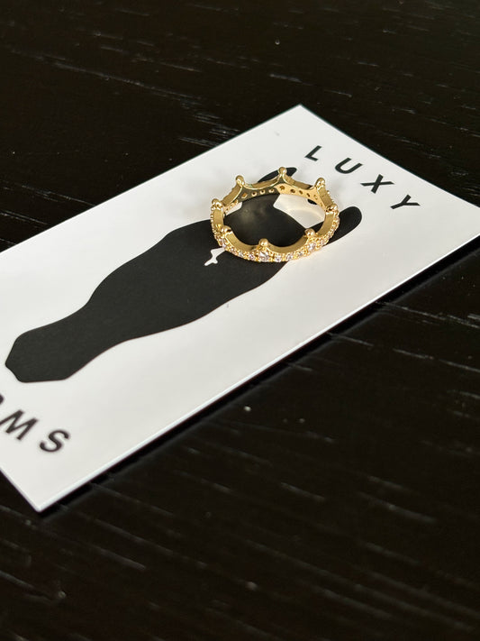 Minimalist Bling Forelock Crown in Gold