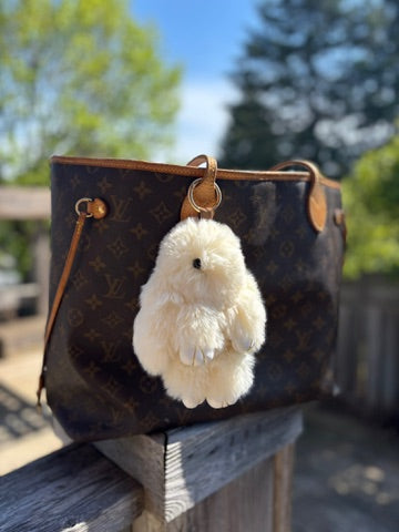 Big Fluffy Bunny Bag Charm