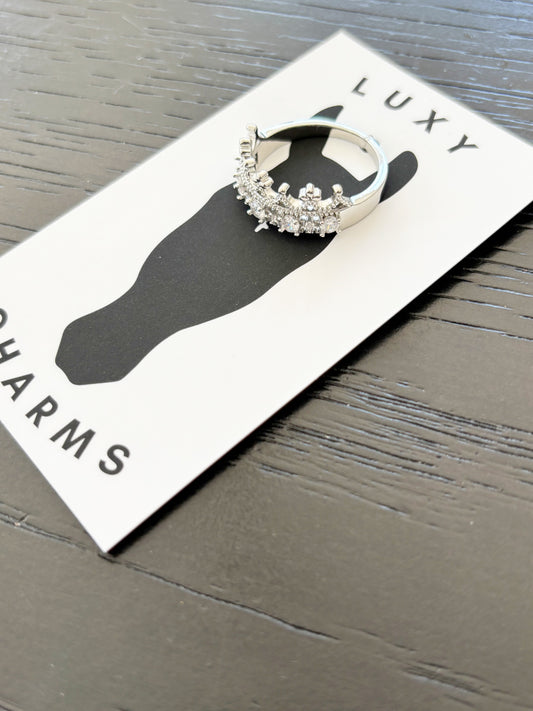 Short Silver Bling Forelock Half Crown