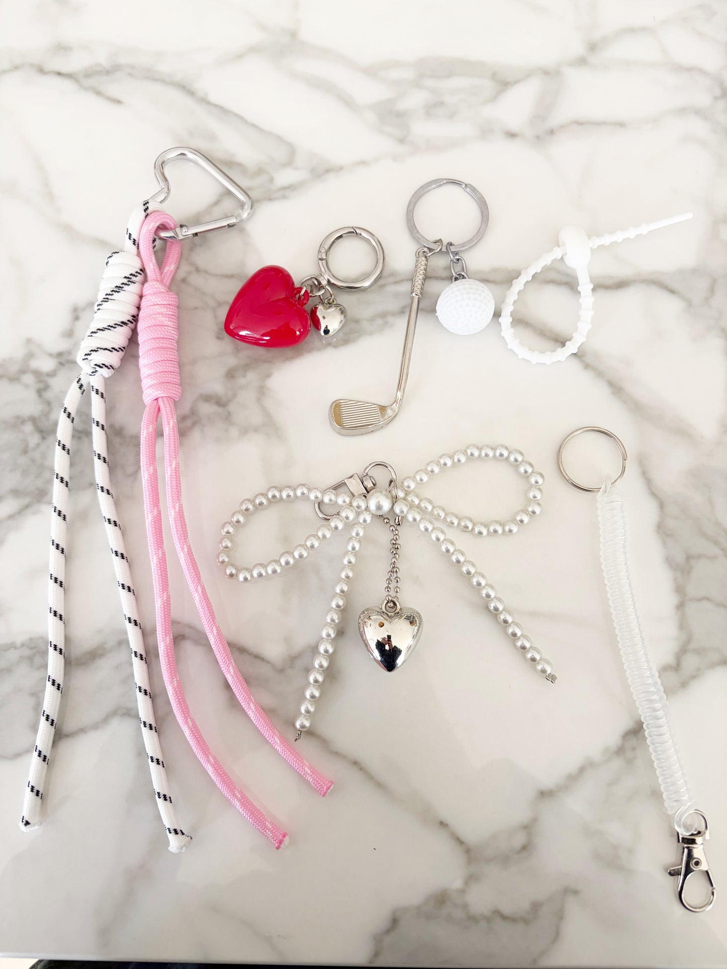 Golf and Bows Bag Charm