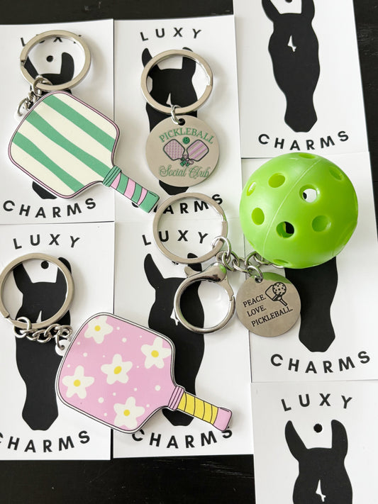 Pickle Ball Social Club Keyring