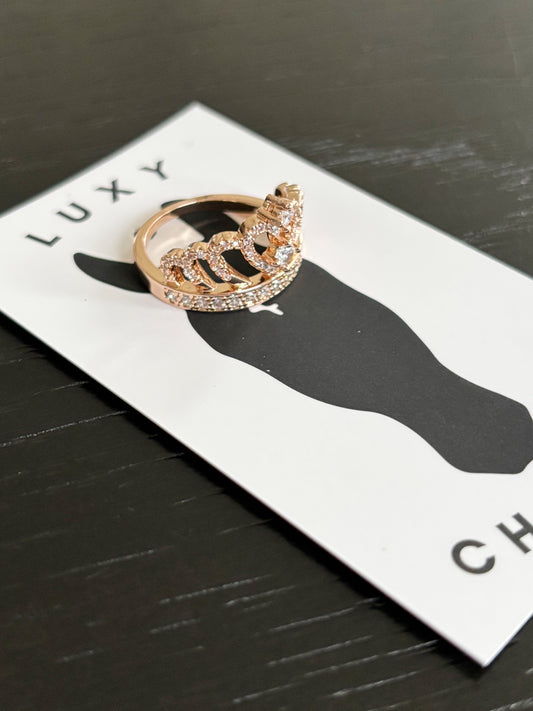 Rose Gold Tiara Forelock Crown