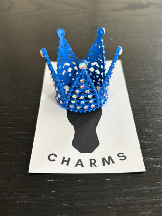 Large Blue Bling Forelock Crown