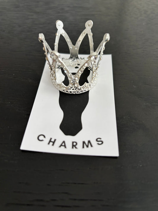 Large Silver Bling Heart Forelock Crown