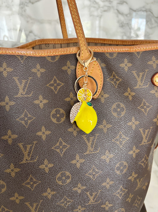 Bling Lemon Bag Charm