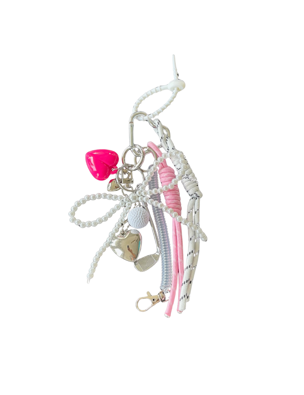 Golf and Bows Bag Charm