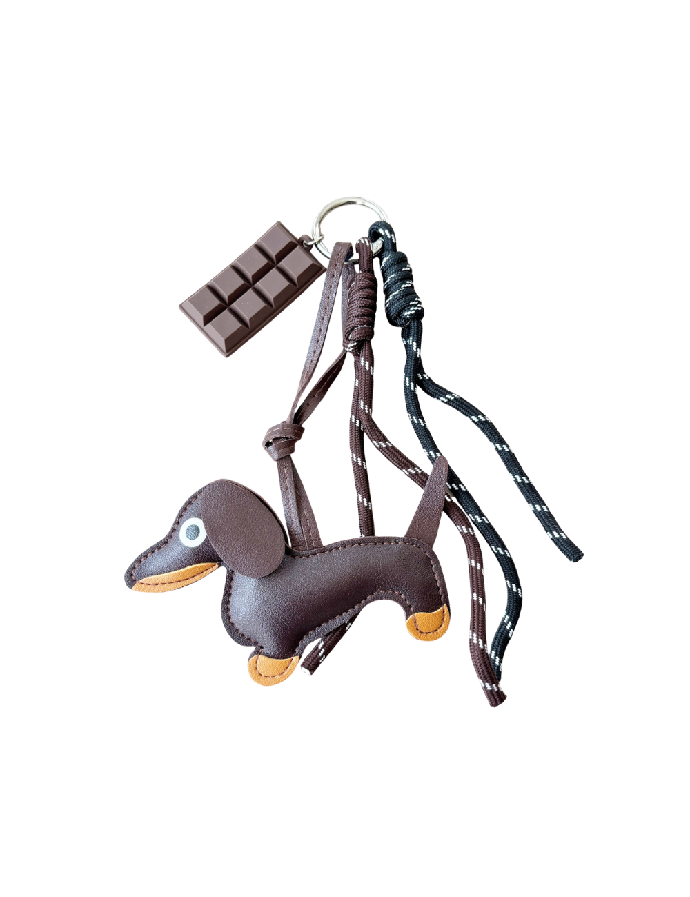 Weiner Dog and Chocolate Bag Charm (Black or Brown)