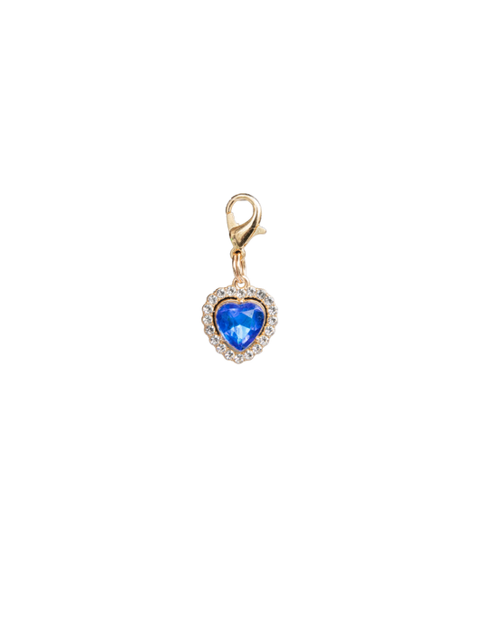 Heart Gemstones with Crystal Trim (Gold Clip)