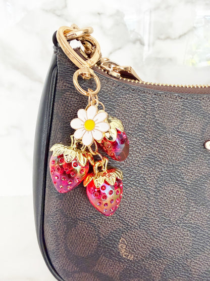 Strawberry Kisses Bag Charm