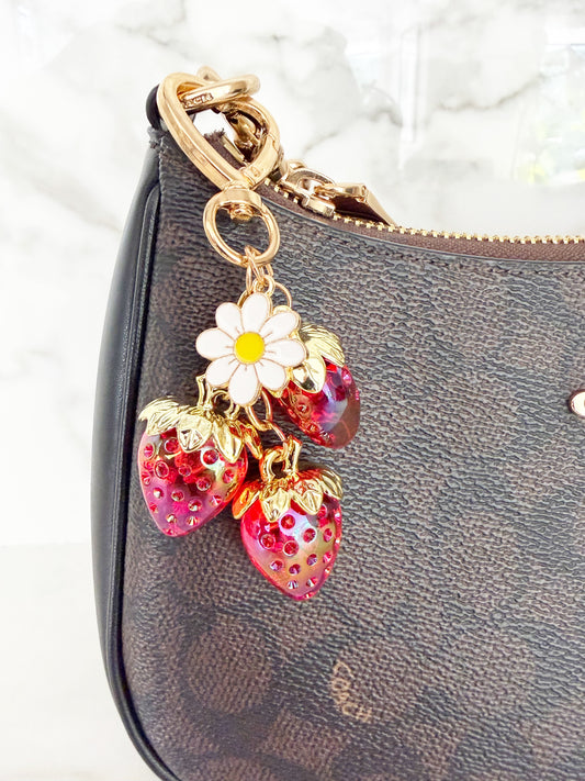Strawberry Kisses Bag Charm