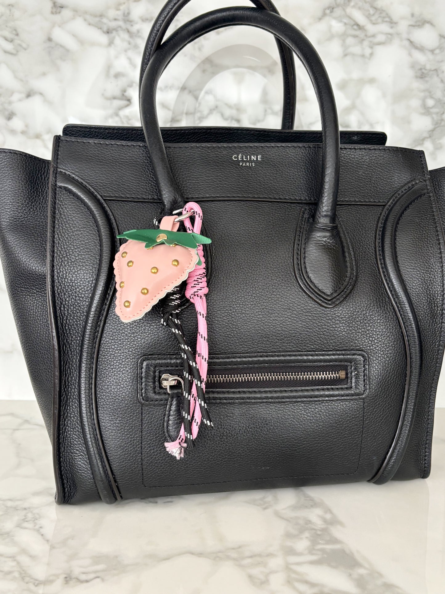 Pink Strawberry Fields Bag charm