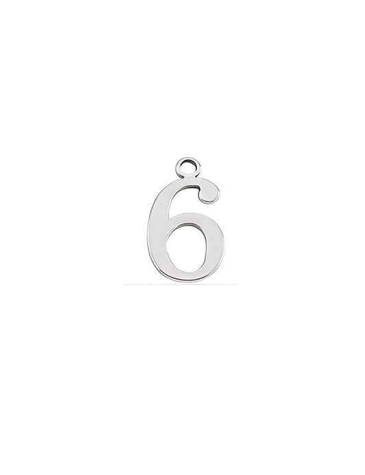 Silver Number Six (6)