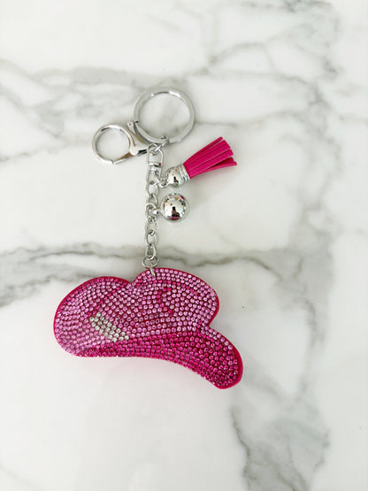 Rhinestone Rodeo Hat Keychain
