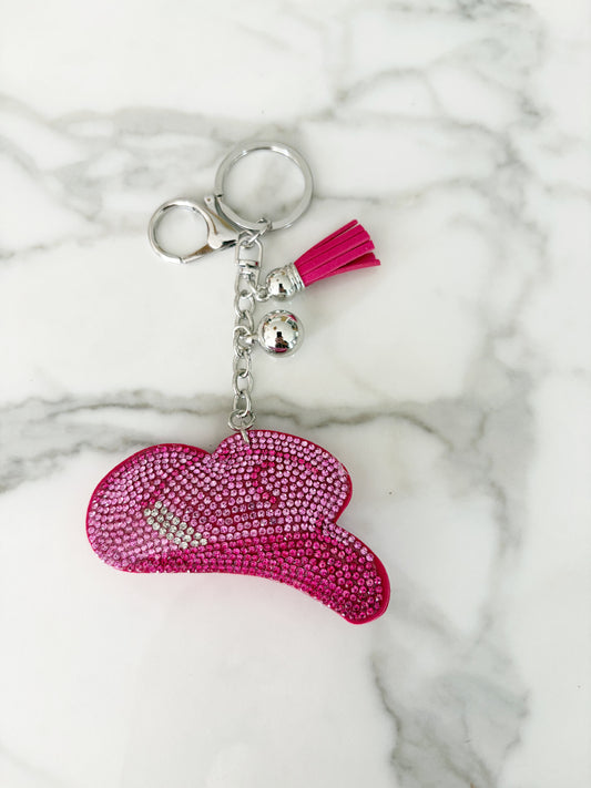 Rhinestone Rodeo Hat Keychain