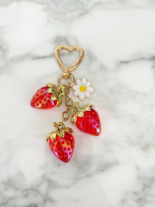 Strawberry Kisses Bag Charm