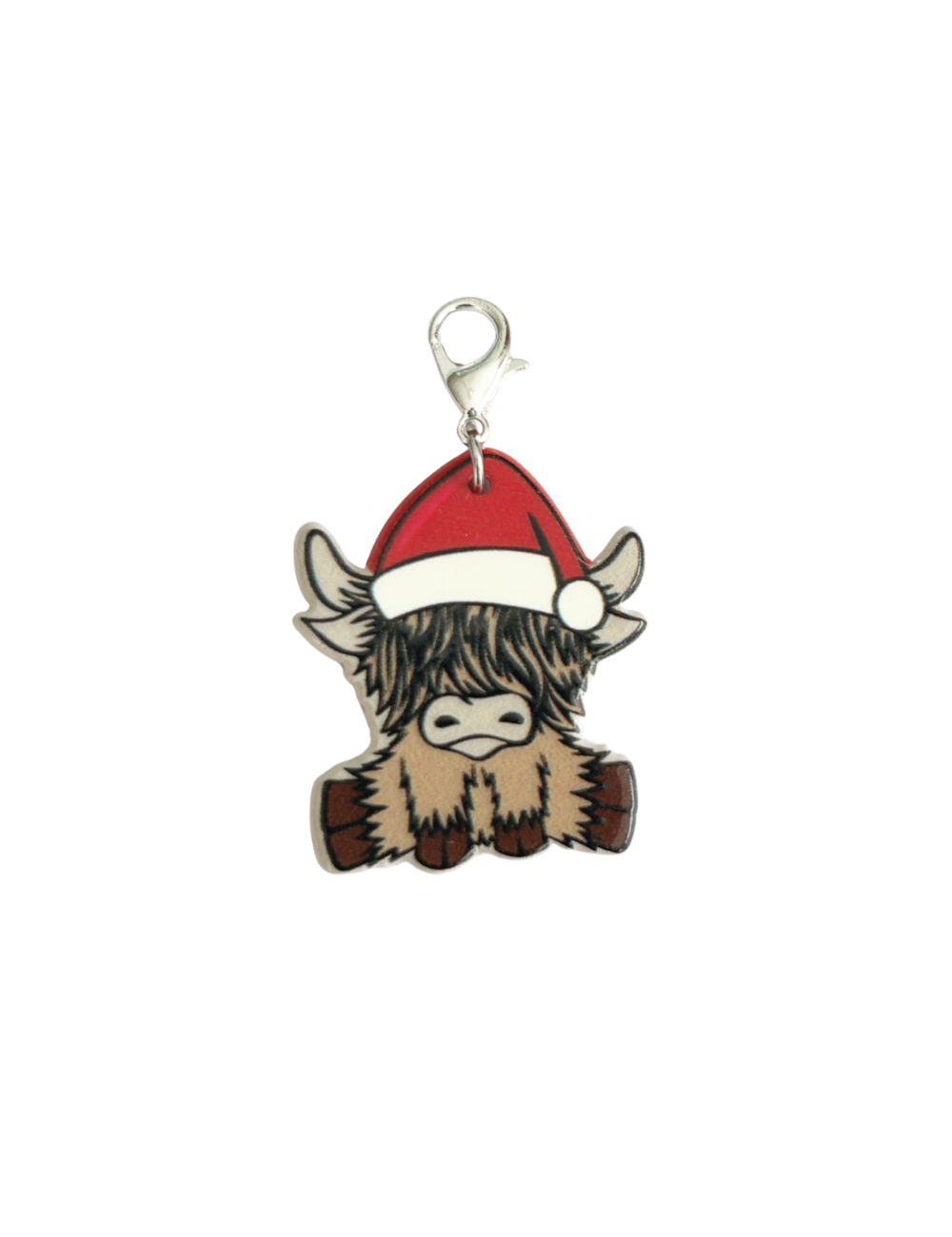 Festive Highland Cow Charm