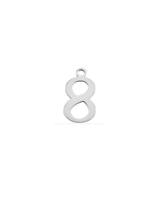 Silver Number Eight (8)