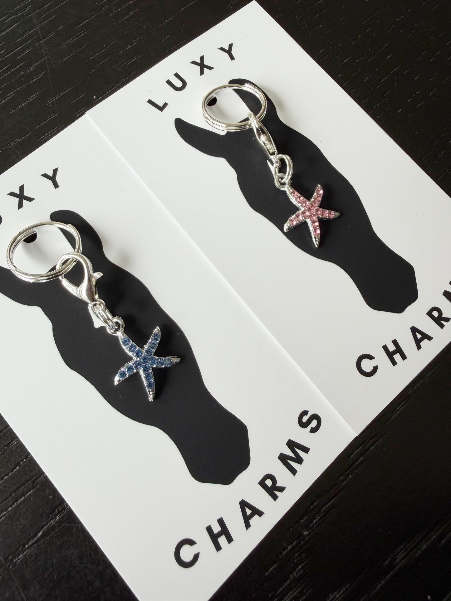 Rhinestone Starfish  - Blue or Pink