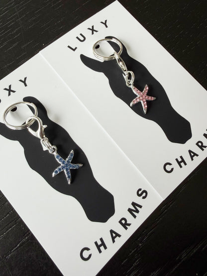 Rhinestone Starfish  - Blue or Pink