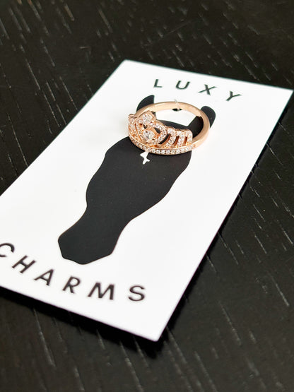 Micro Mini Rose Gold Bling Tiara