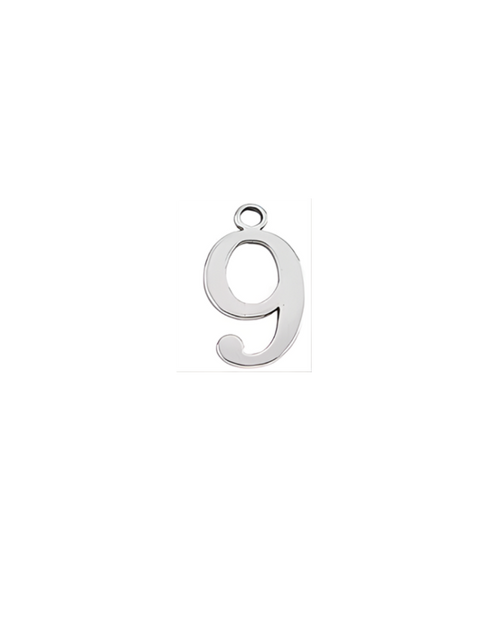 Silver Number Nine (9)