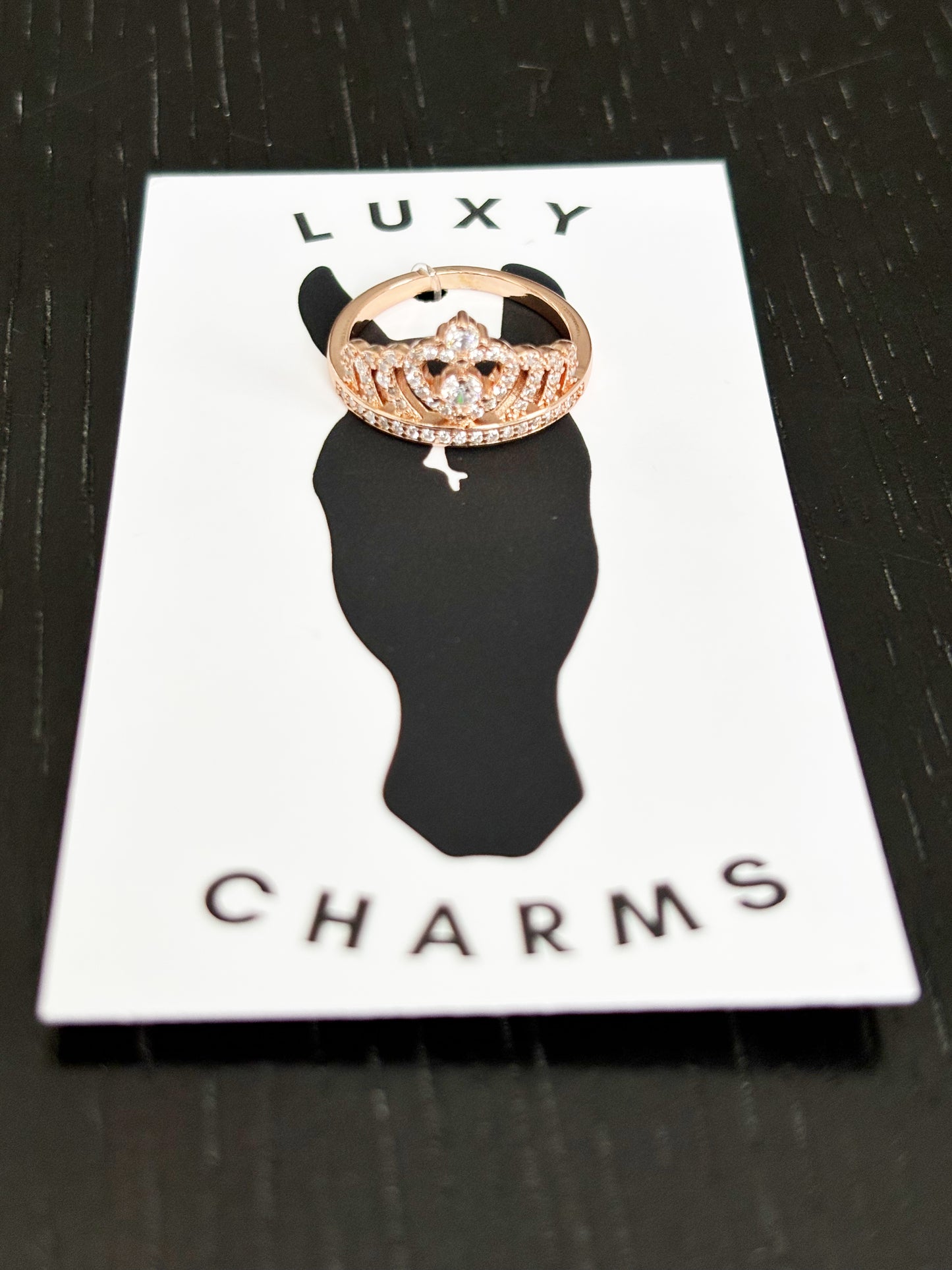 Micro Mini Rose Gold Bling Tiara