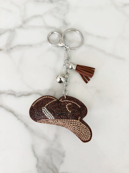 Rhinestone Rodeo Hat Keychain