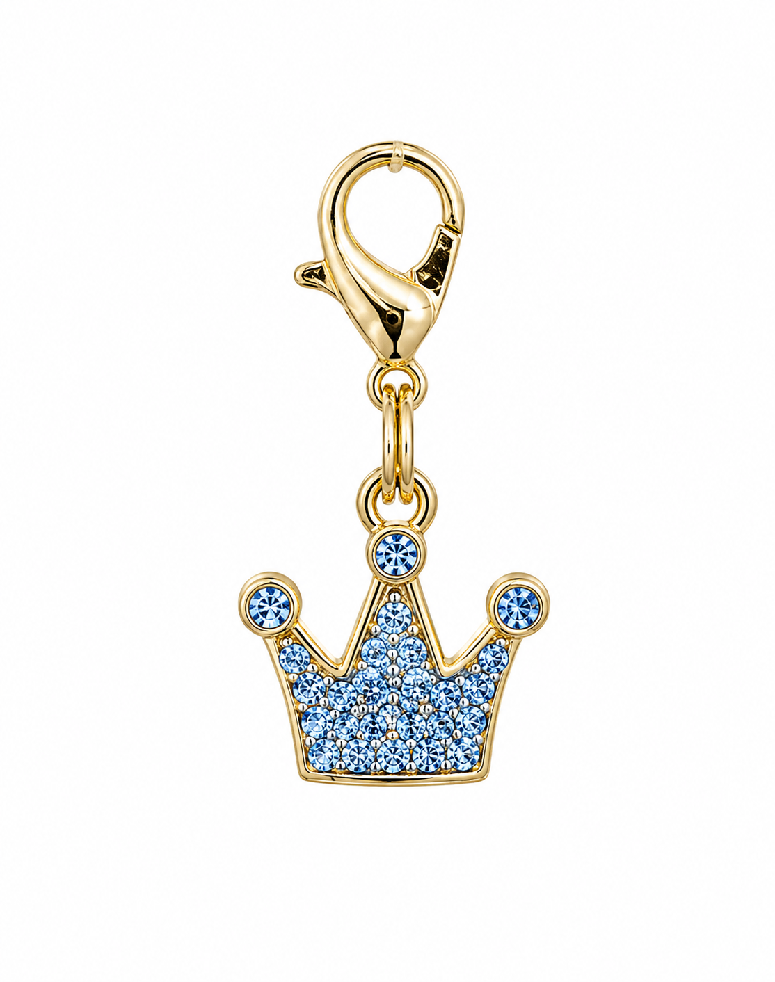 Gold and Blue Rhinestone Crown