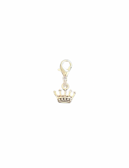Silver crown bridle charm