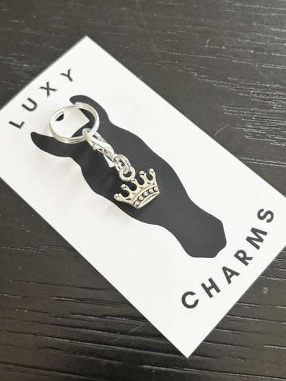 Silver crown bridle charm