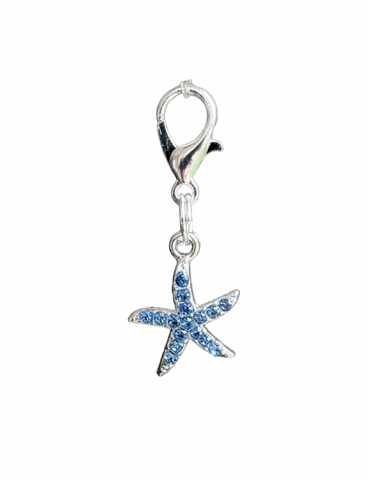 Rhinestone Starfish  - Blue or Pink