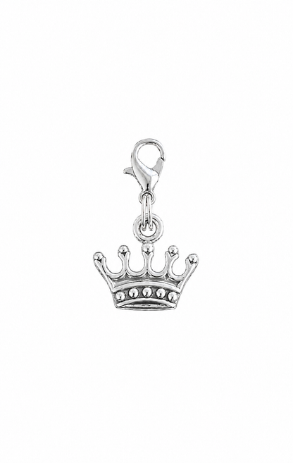 Silver crown bridle charm