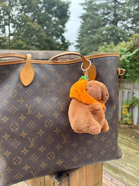 Capybara Bag Charm (with Removable Pumpkin Hat!)