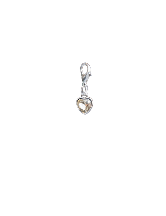Heart Gemstones (Silver Clip)