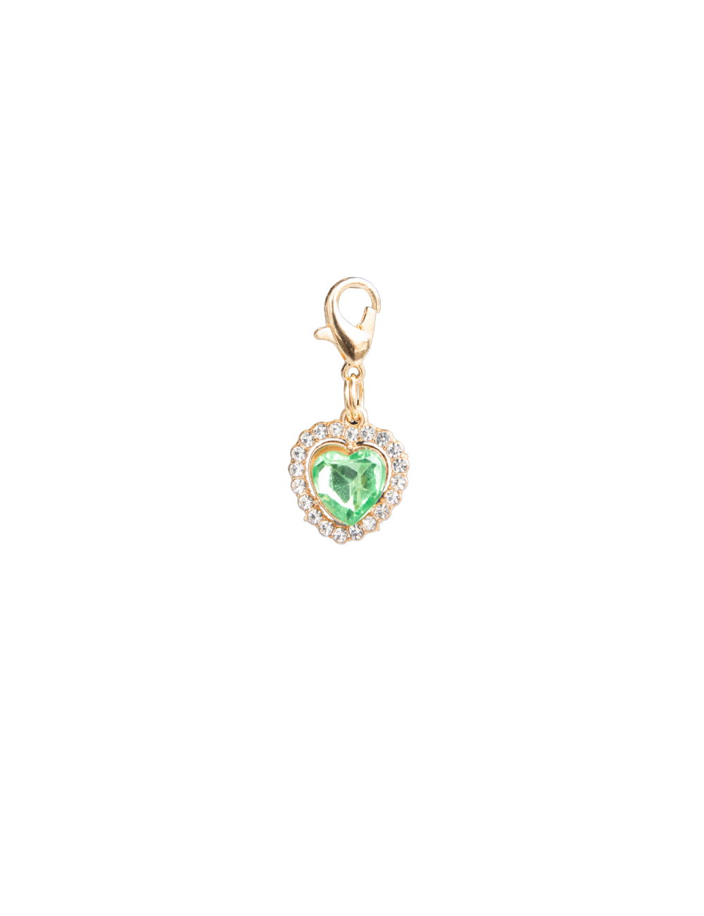 Heart Gemstones with Crystal Trim (Gold Clip)