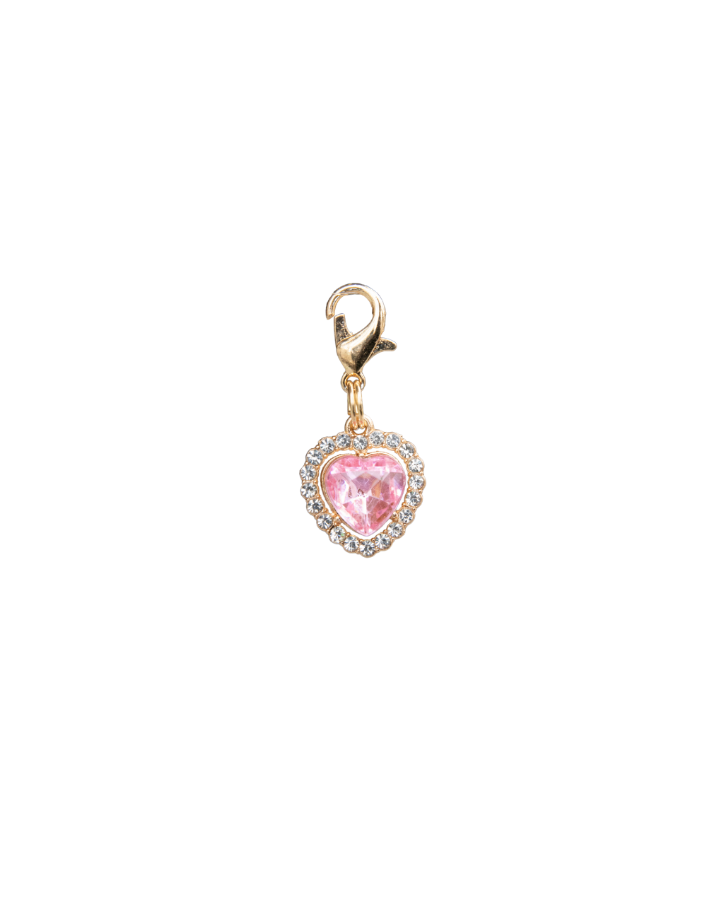 Heart Gemstones with Crystal Trim (Gold Clip)