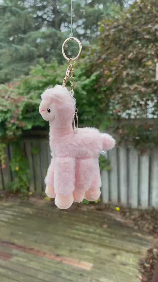 Pink Llama Bag Charm