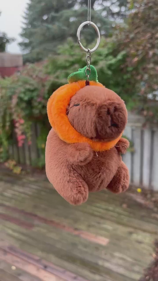 Capybara Bag Charm (with Removable Pumpkin Hat!)