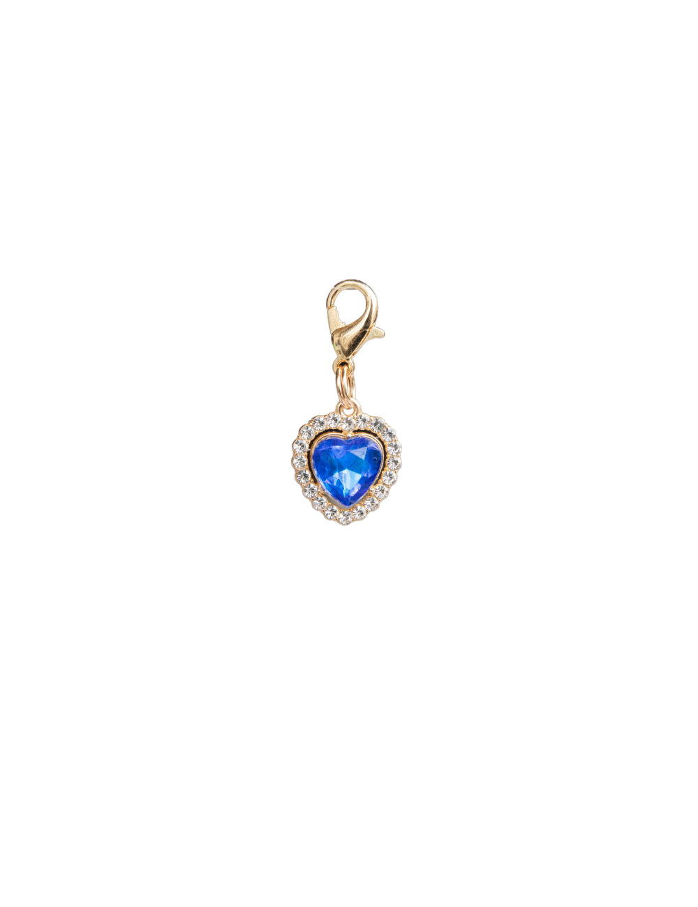 Heart Gemstones with Crystal Trim (Gold Clip)