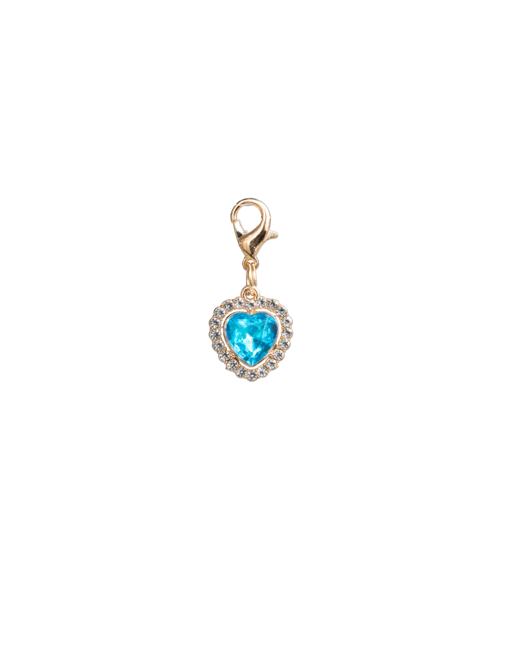 Heart Gemstones with Crystal Trim (Gold Clip)